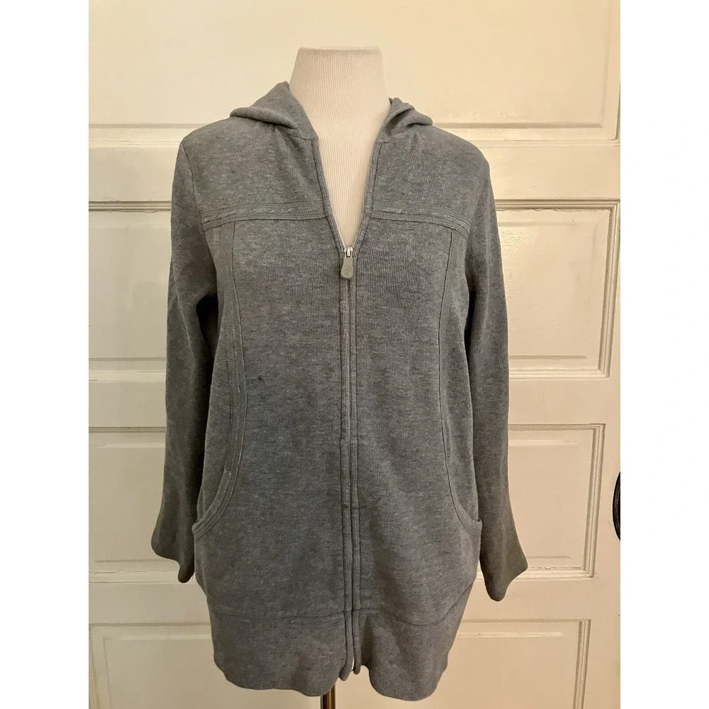 Tommy Bahama‎ Jacket Sz M Gray Full Zip 2pocket full sweat Women's